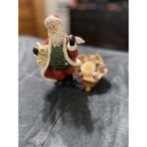 Partylite Santa Checking His List Tealight Candle Votive Holder Retired P9841